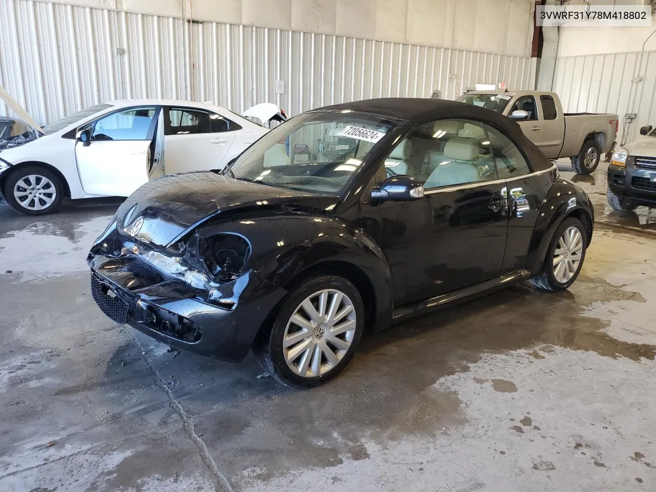 2008 Volkswagen New Beetle Convertible Se VIN: 3VWRF31Y78M418802 Lot: 72056624