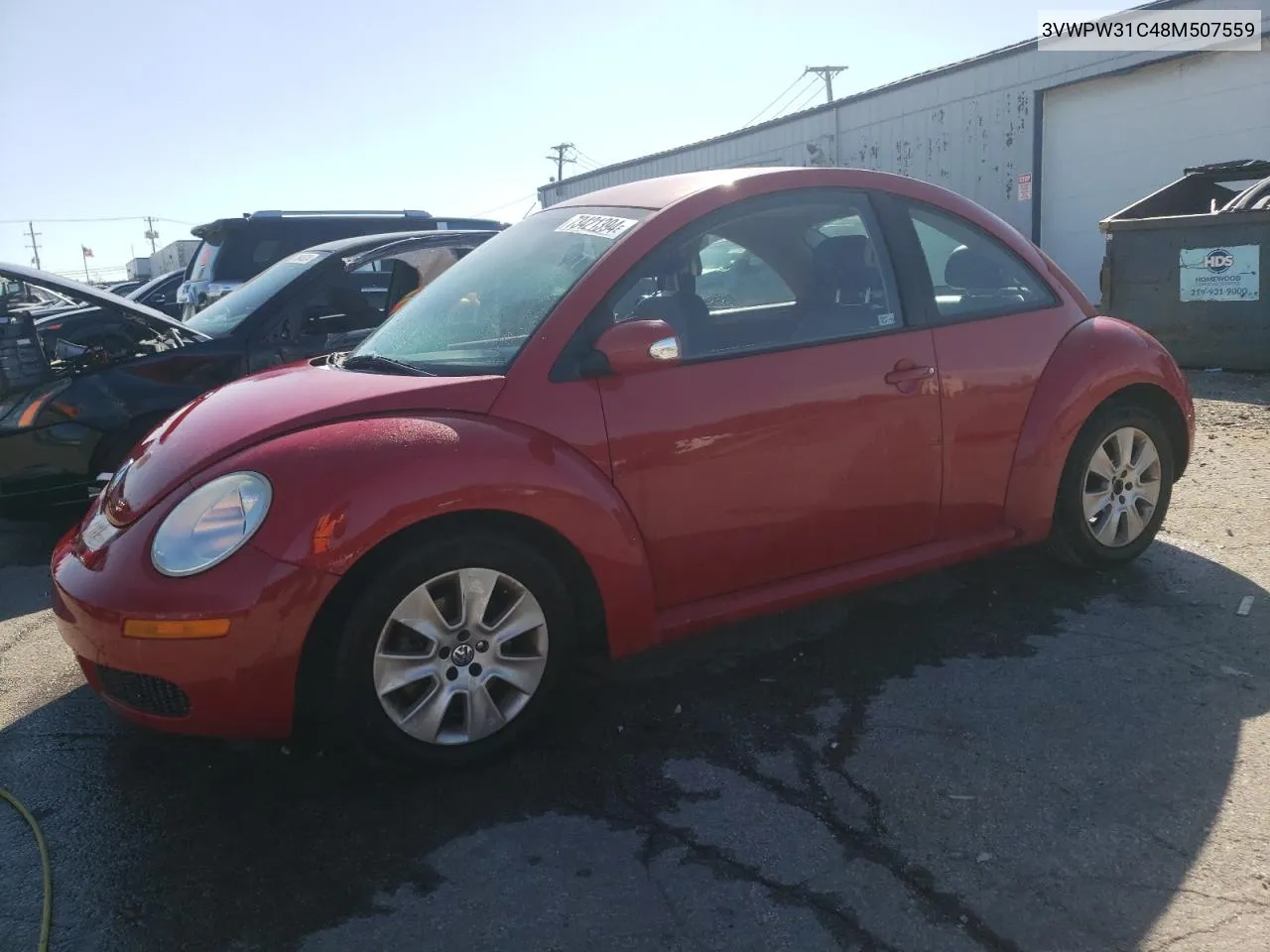 2008 Volkswagen New Beetle S VIN: 3VWPW31C48M507559 Lot: 73421394