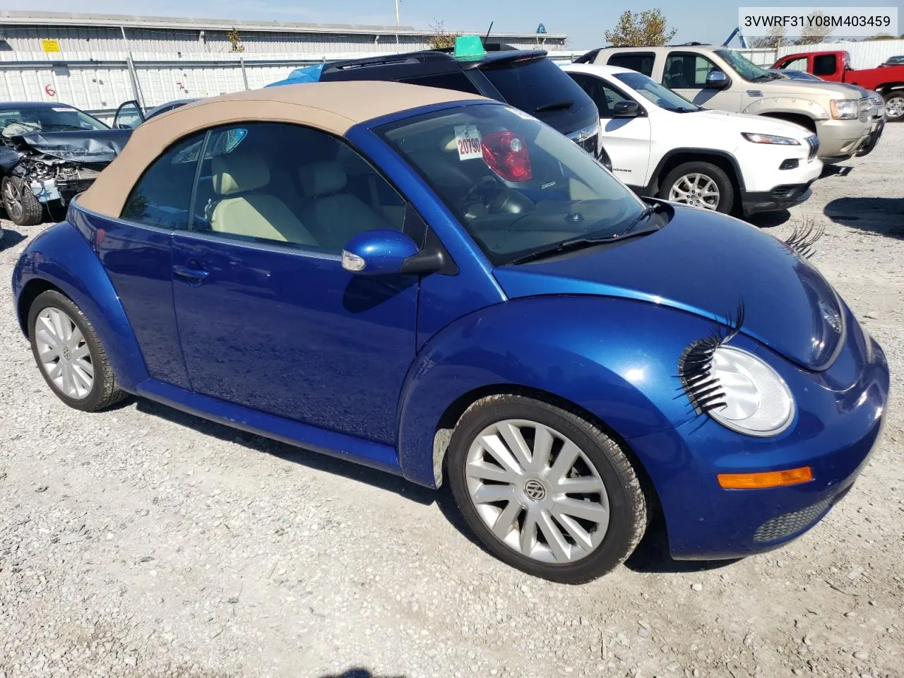 2008 Volkswagen New Beetle Convertible Se VIN: 3VWRF31Y08M403459 Lot: 74253354