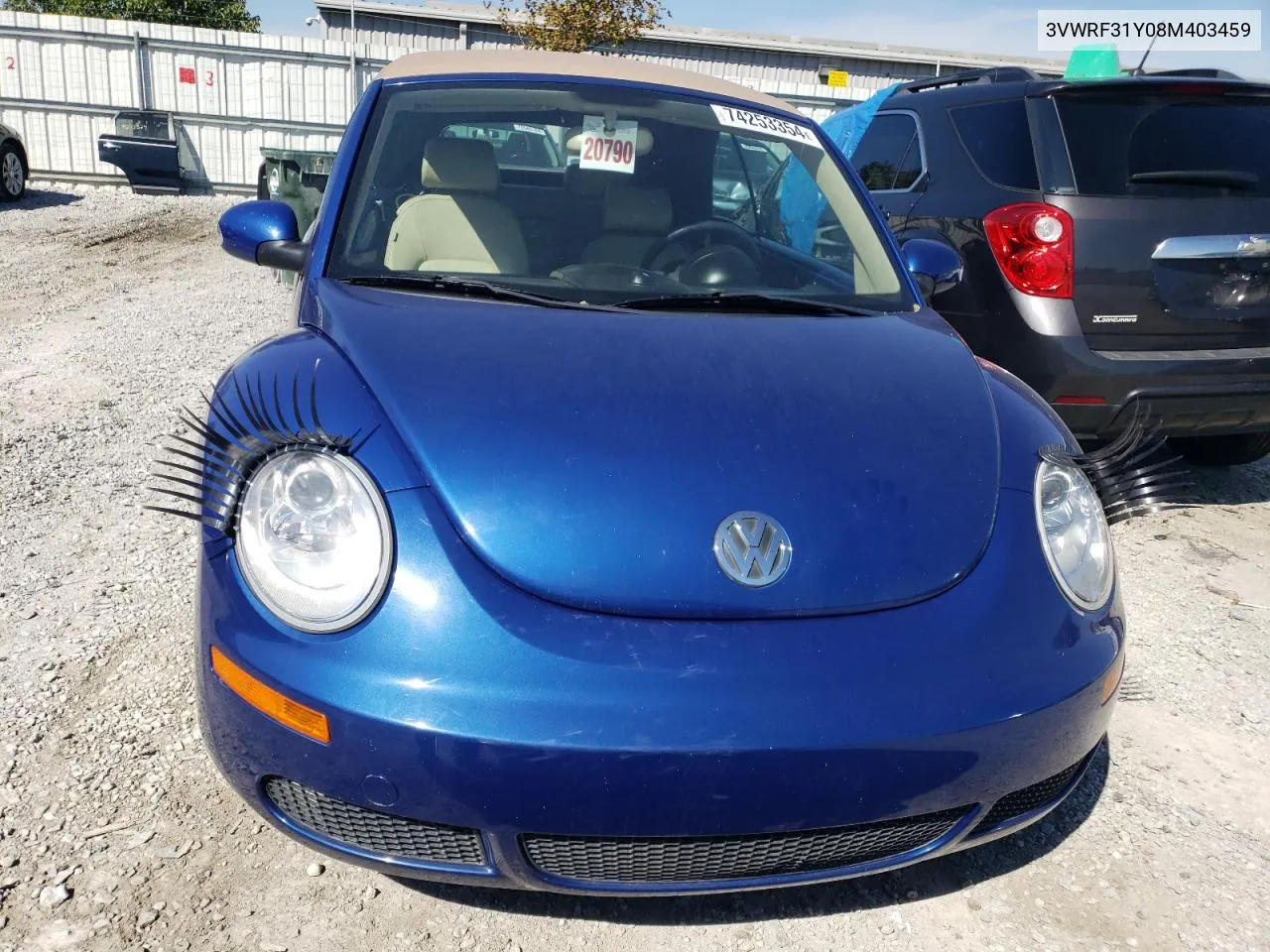 2008 Volkswagen New Beetle Convertible Se VIN: 3VWRF31Y08M403459 Lot: 74253354