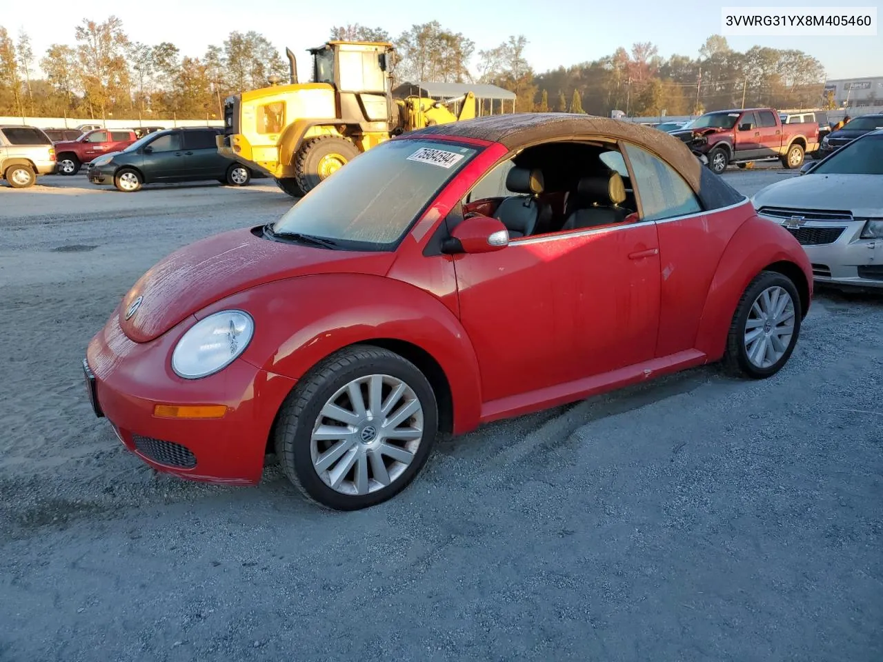 2008 Volkswagen New Beetle Convertible Se VIN: 3VWRG31YX8M405460 Lot: 75984594