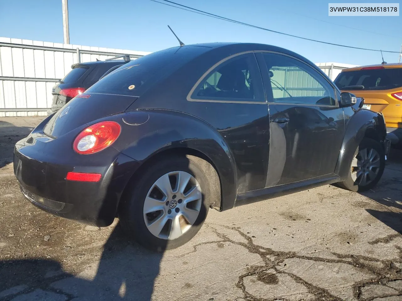 2008 Volkswagen New Beetle S VIN: 3VWPW31C38M518178 Lot: 76160904