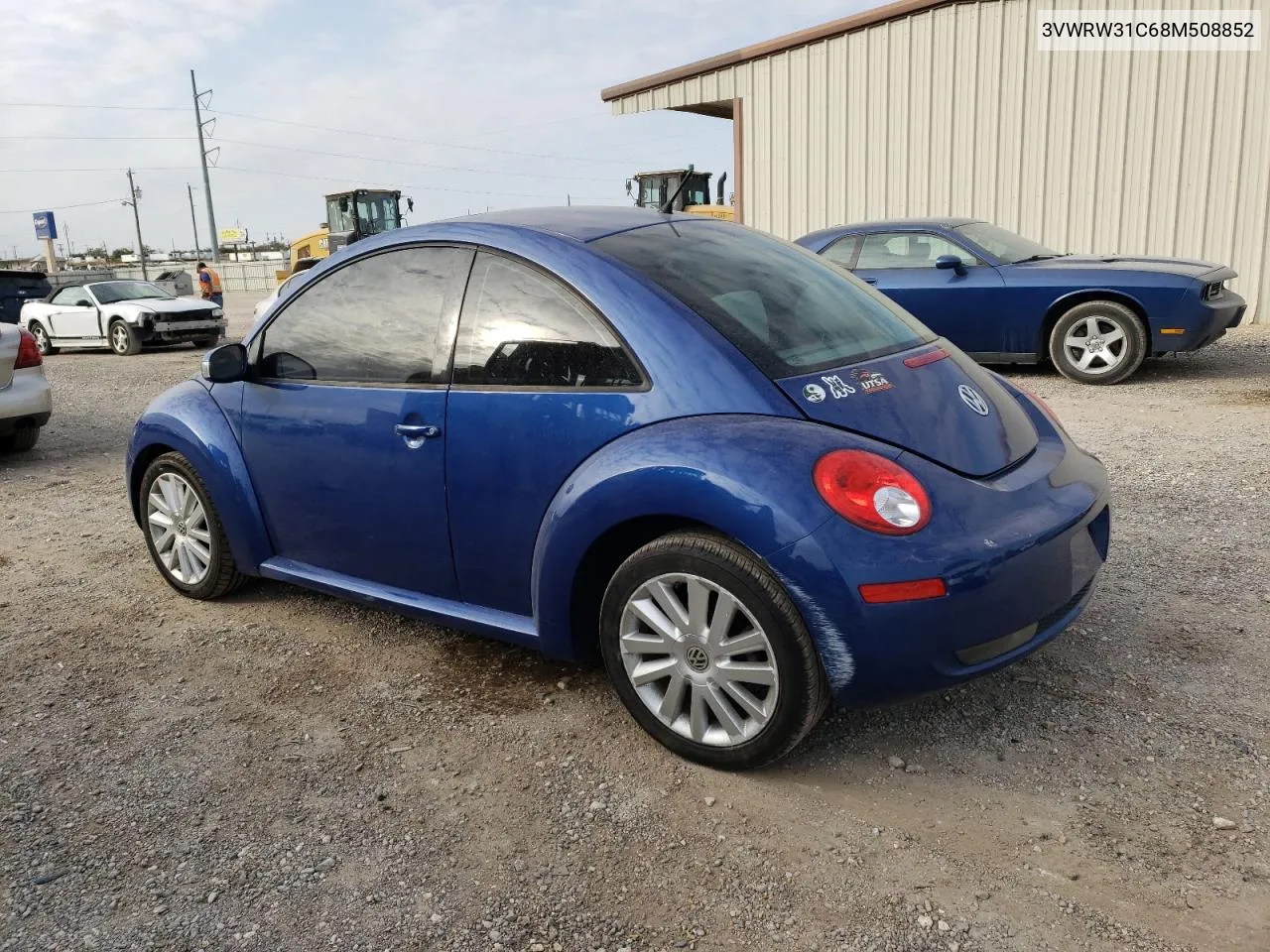 2008 Volkswagen New Beetle S VIN: 3VWRW31C68M508852 Lot: 76255314