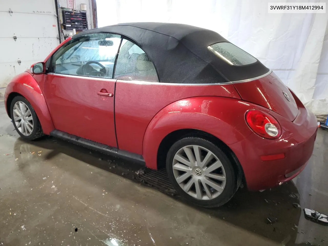 2008 Volkswagen New Beetle Convertible Se VIN: 3VWRF31Y18M412994 Lot: 76458794