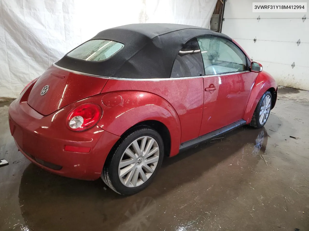 2008 Volkswagen New Beetle Convertible Se VIN: 3VWRF31Y18M412994 Lot: 76458794