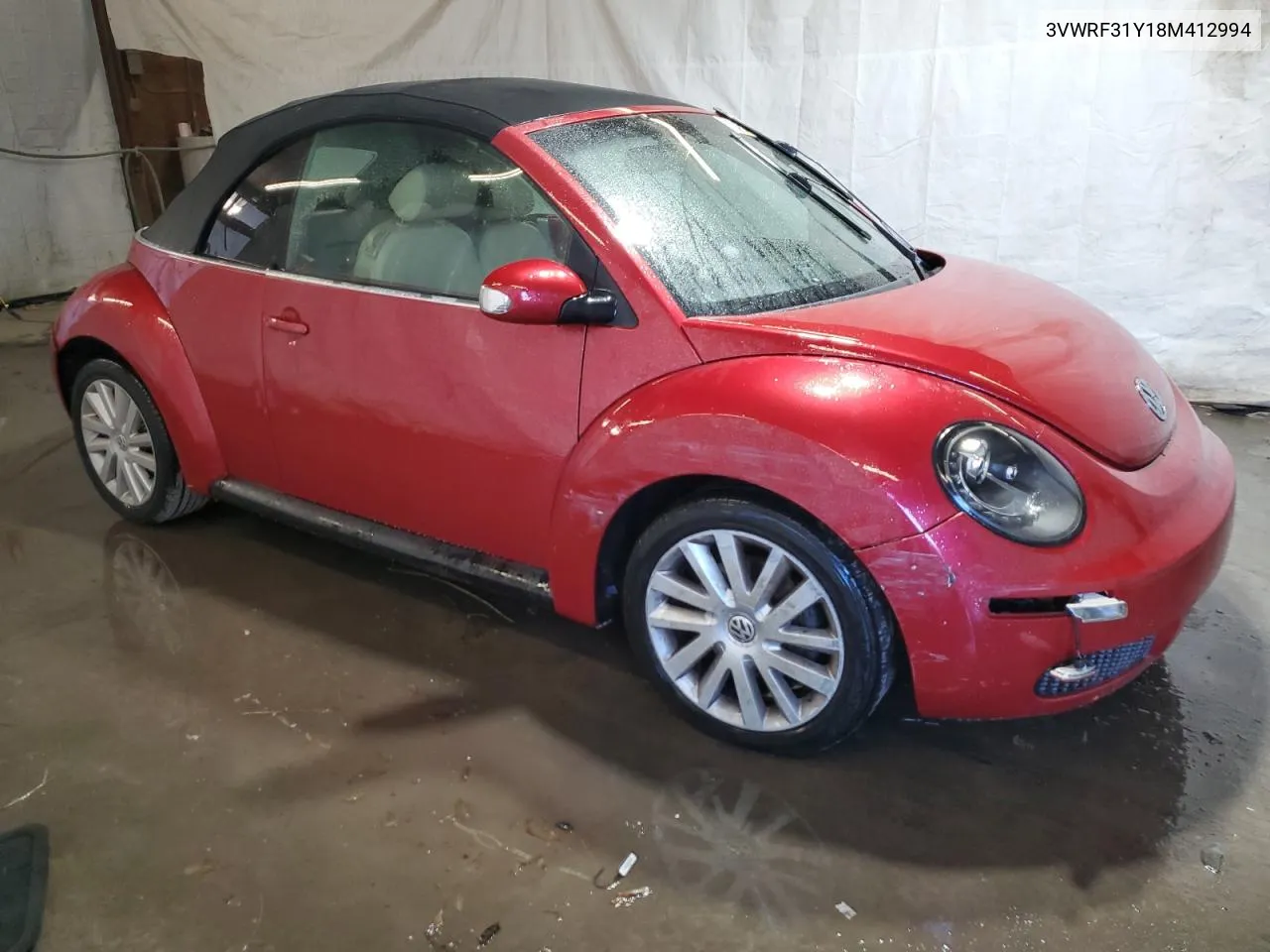 2008 Volkswagen New Beetle Convertible Se VIN: 3VWRF31Y18M412994 Lot: 76458794