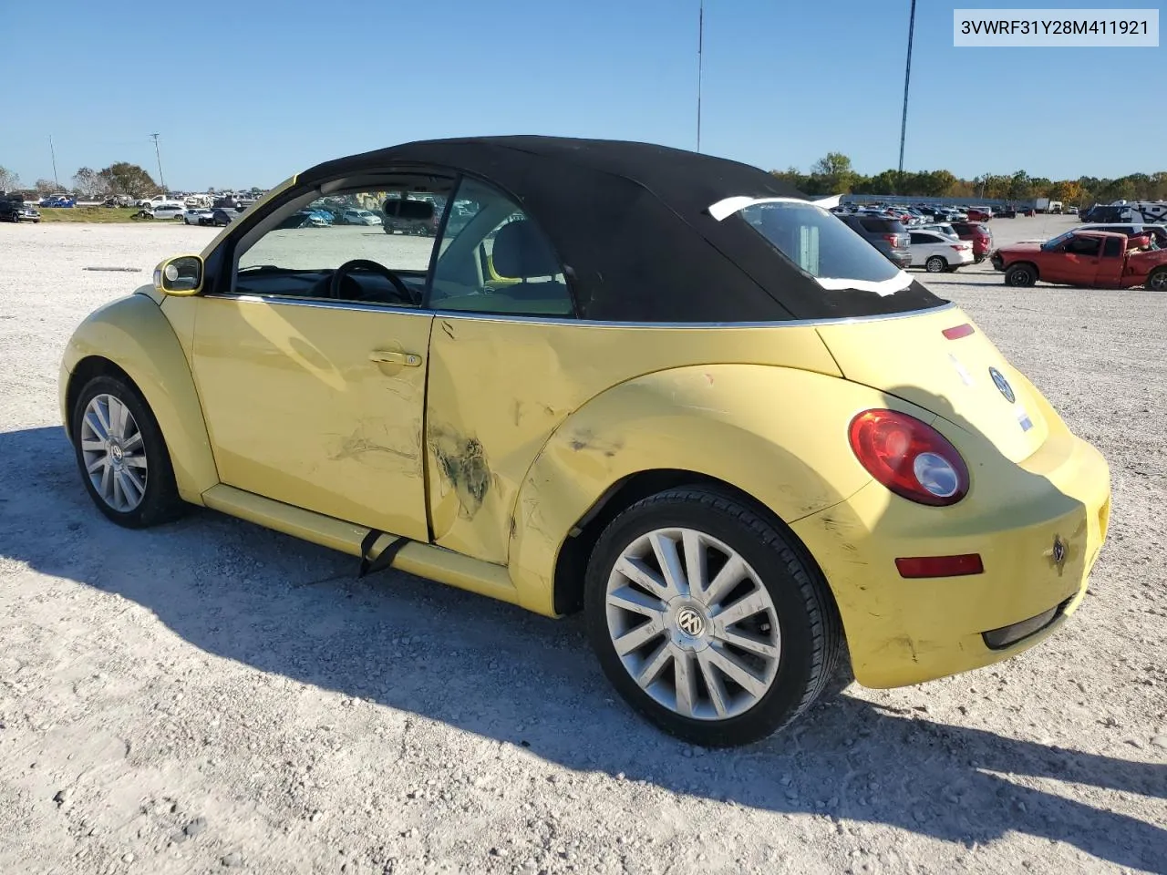 2008 Volkswagen New Beetle Convertible Se VIN: 3VWRF31Y28M411921 Lot: 76999274