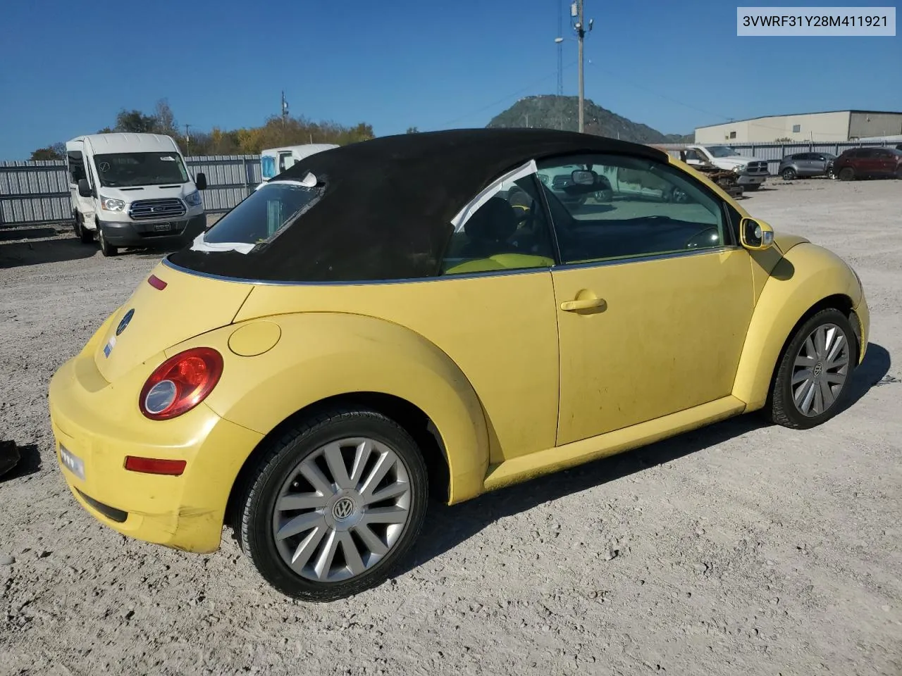 2008 Volkswagen New Beetle Convertible Se VIN: 3VWRF31Y28M411921 Lot: 76999274