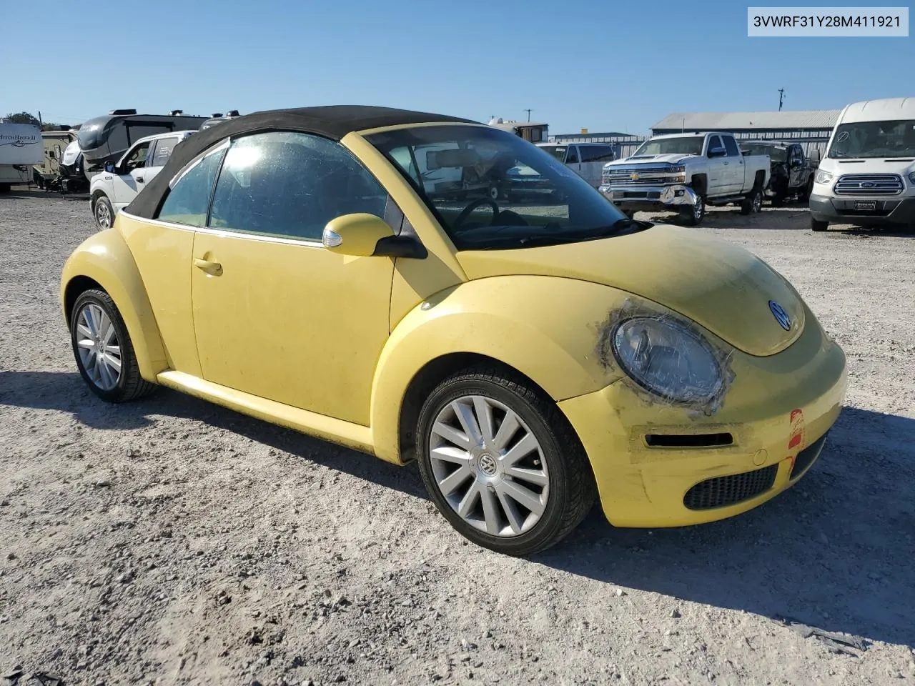 2008 Volkswagen New Beetle Convertible Se VIN: 3VWRF31Y28M411921 Lot: 76999274