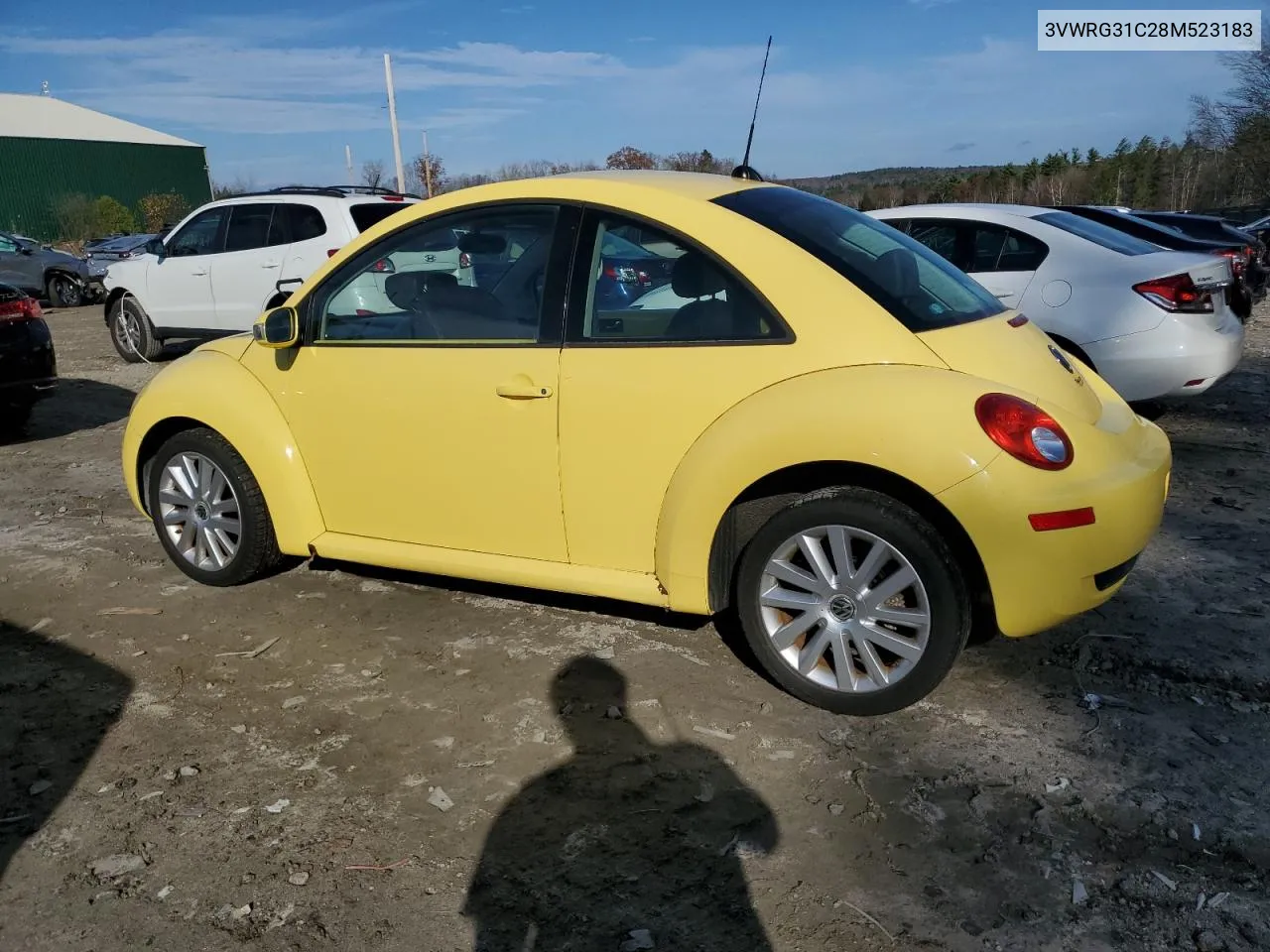 2008 Volkswagen New Beetle S VIN: 3VWRG31C28M523183 Lot: 79133614