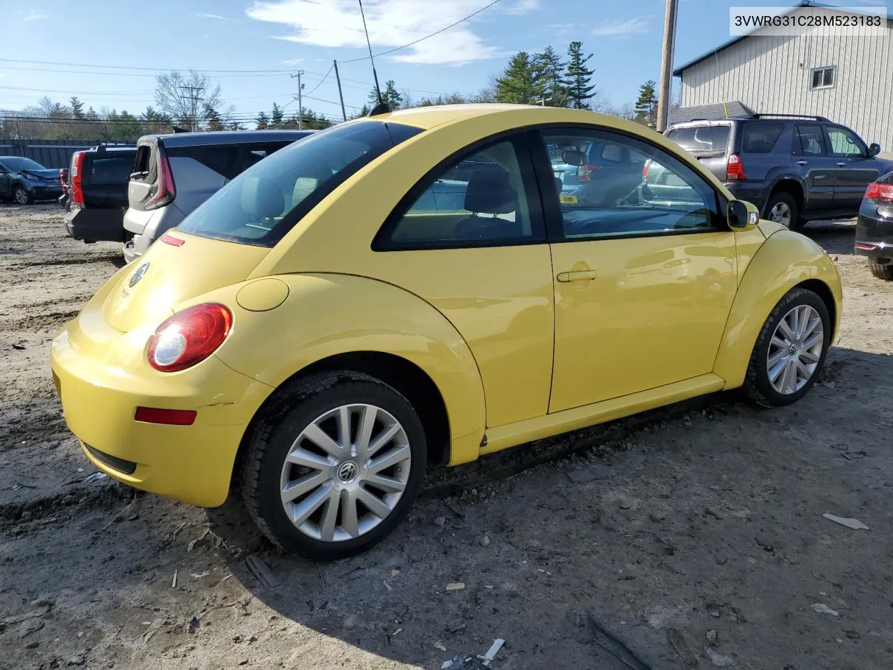 2008 Volkswagen New Beetle S VIN: 3VWRG31C28M523183 Lot: 79133614