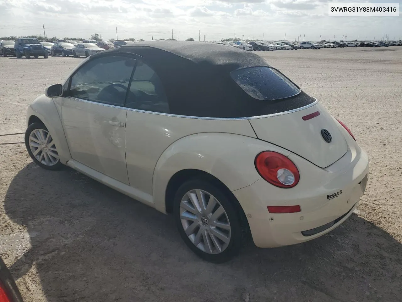 2008 Volkswagen New Beetle Convertible Se VIN: 3VWRG31Y88M403416 Lot: 80187384