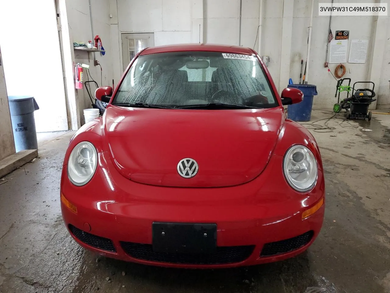 2009 Volkswagen New Beetle S VIN: 3VWPW31C49M518370 Lot: 69863454