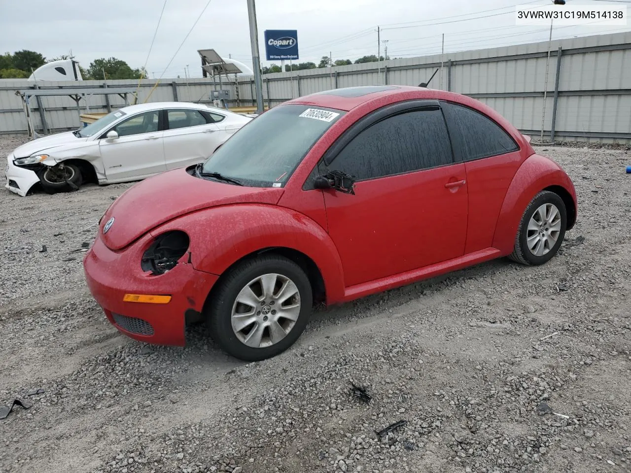 2009 Volkswagen New Beetle S VIN: 3VWRW31C19M514138 Lot: 70630904