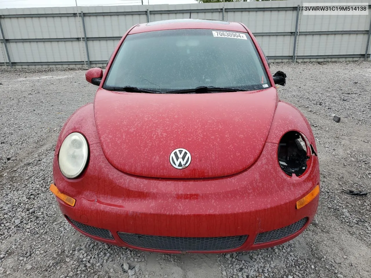 2009 Volkswagen New Beetle S VIN: 3VWRW31C19M514138 Lot: 70630904