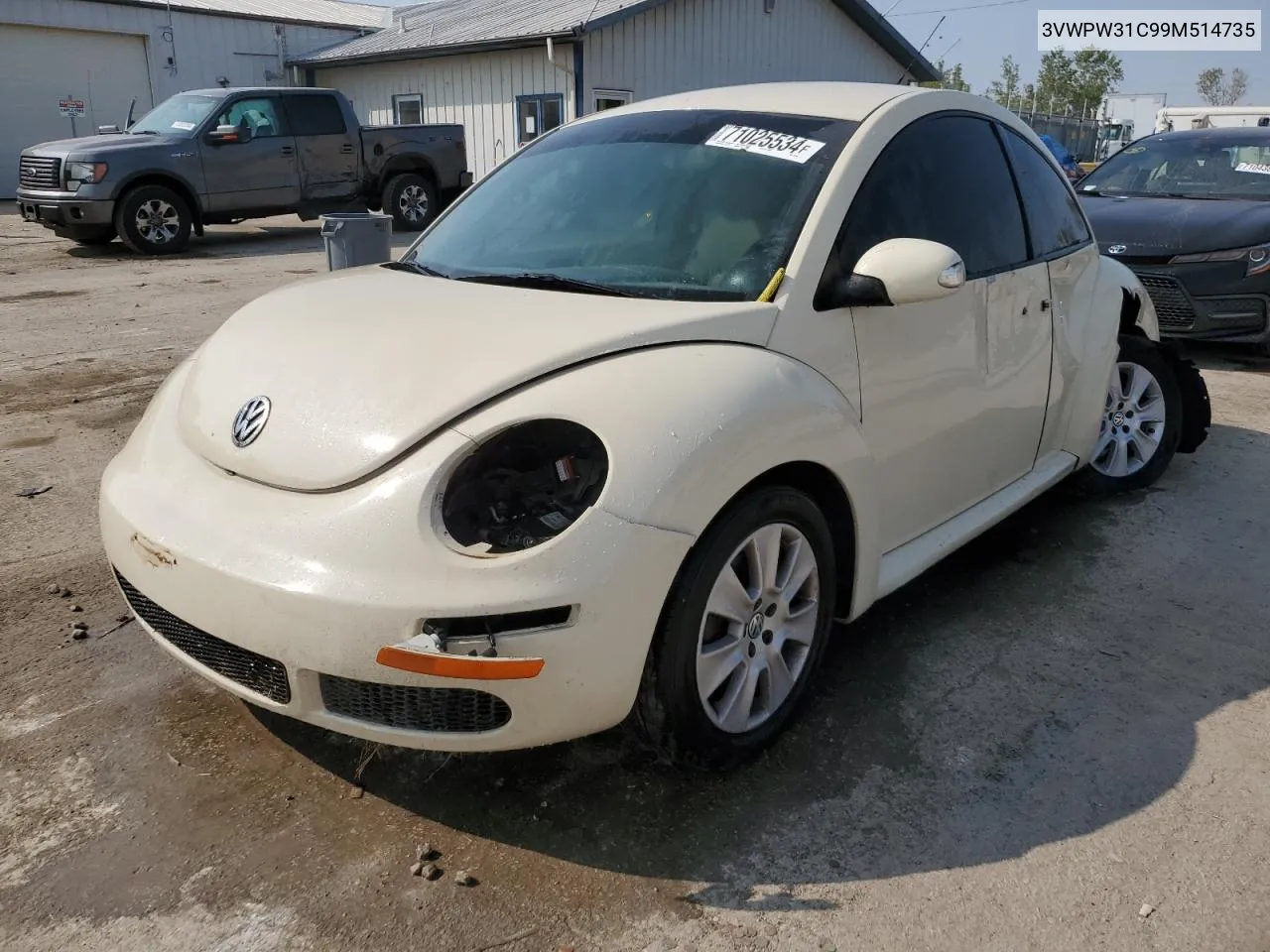 2009 Volkswagen New Beetle S VIN: 3VWPW31C99M514735 Lot: 71025534