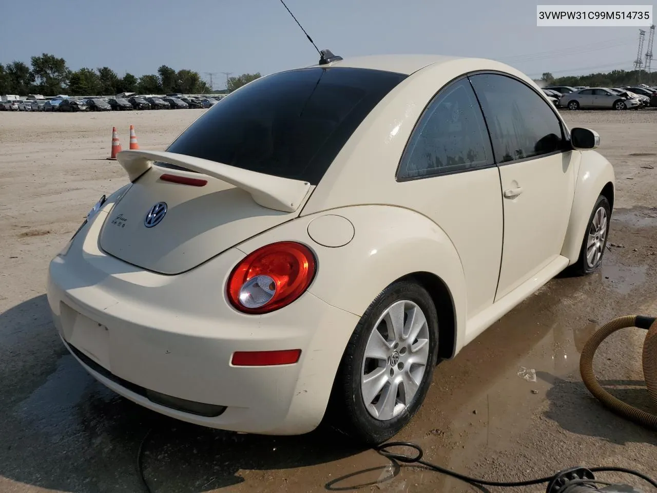 2009 Volkswagen New Beetle S VIN: 3VWPW31C99M514735 Lot: 71025534