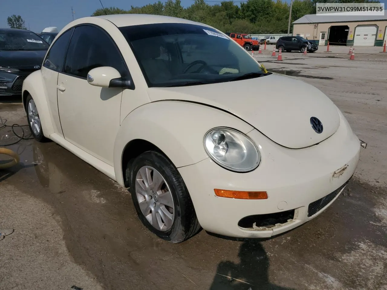 2009 Volkswagen New Beetle S VIN: 3VWPW31C99M514735 Lot: 71025534