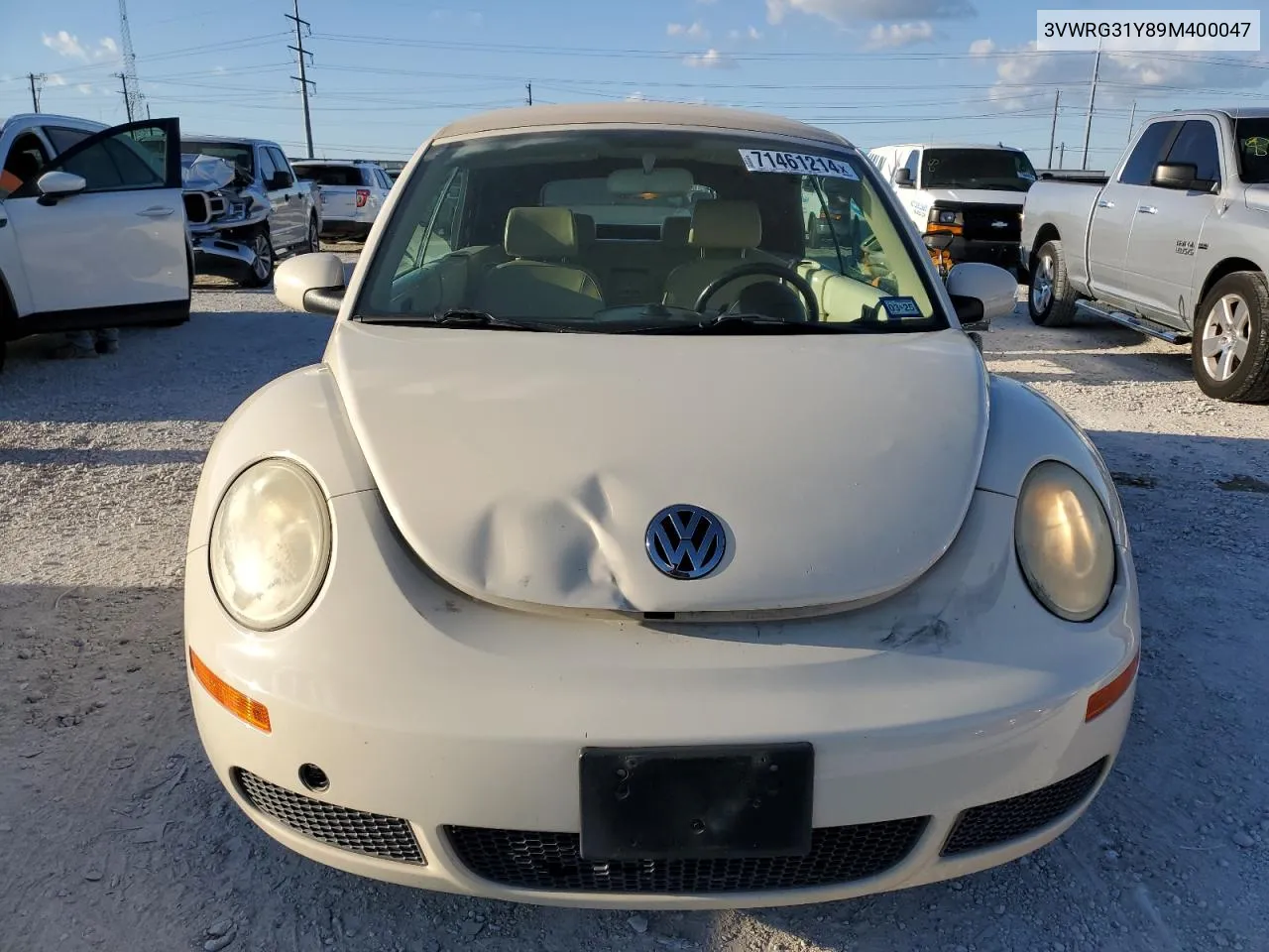 2009 Volkswagen New Beetle S VIN: 3VWRG31Y89M400047 Lot: 71461214