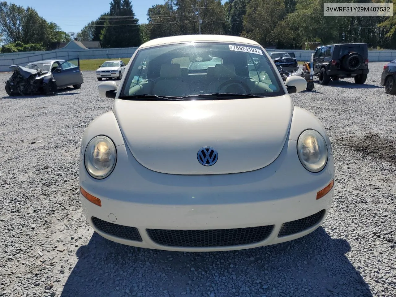 2009 Volkswagen New Beetle S VIN: 3VWRF31Y29M407532 Lot: 75924194