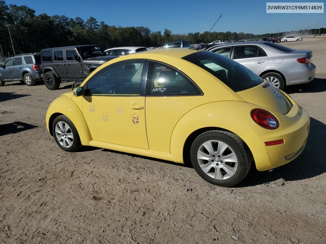 2009 Volkswagen New Beetle S VIN: 3VWRW31C99M514839 Lot: 76767894