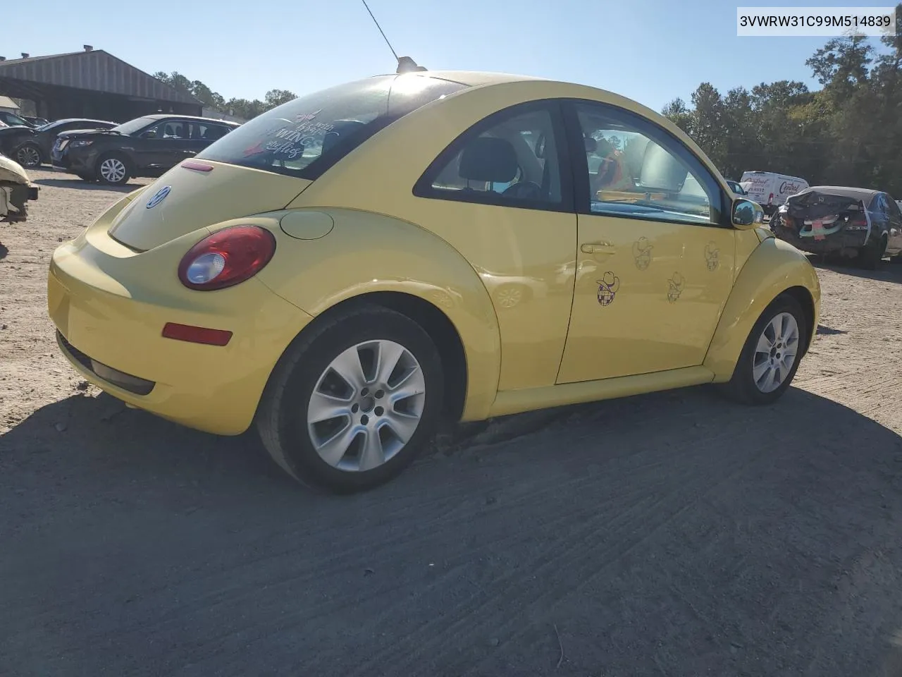 2009 Volkswagen New Beetle S VIN: 3VWRW31C99M514839 Lot: 76767894