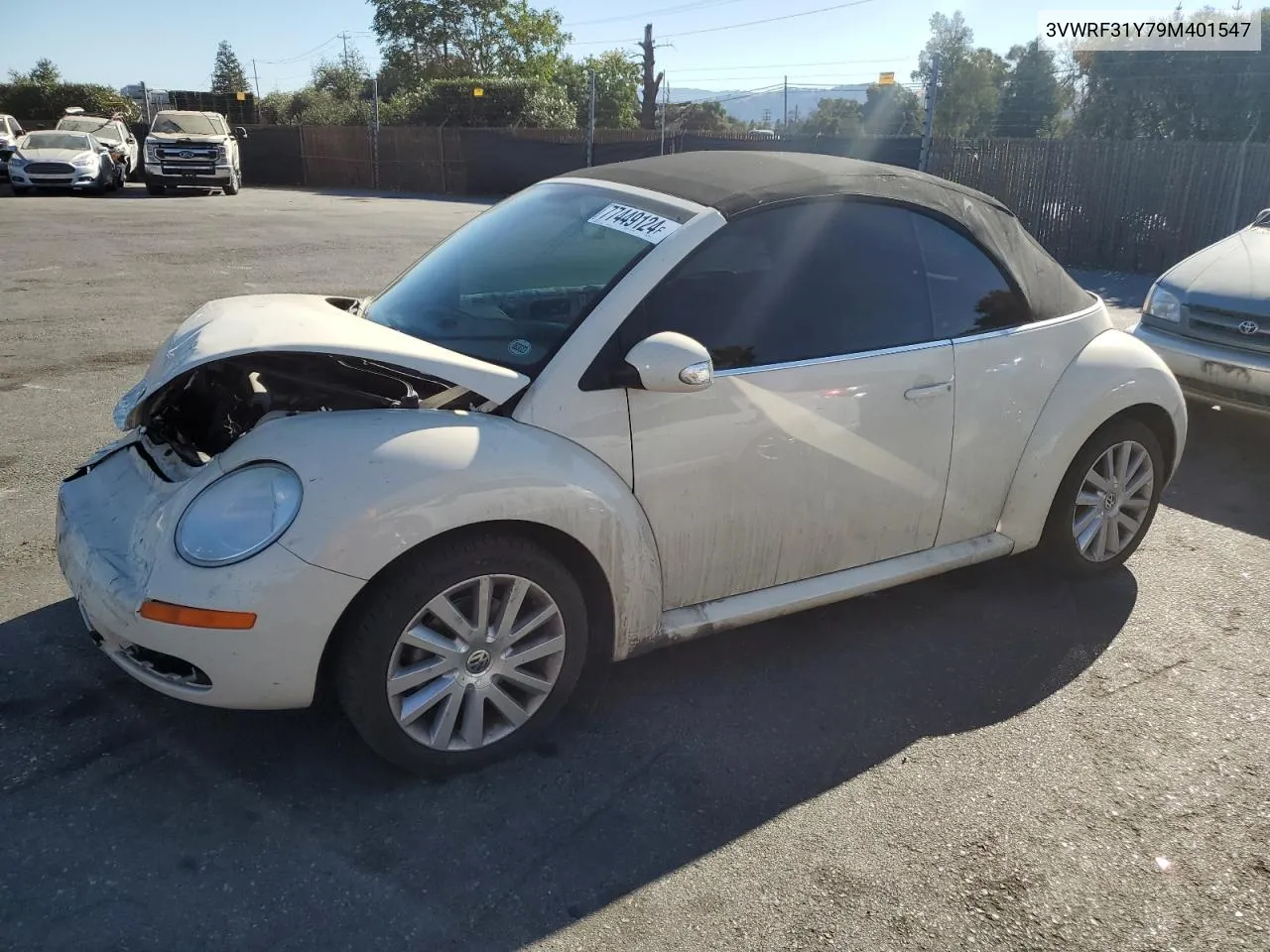 2009 Volkswagen New Beetle S VIN: 3VWRF31Y79M401547 Lot: 77449124