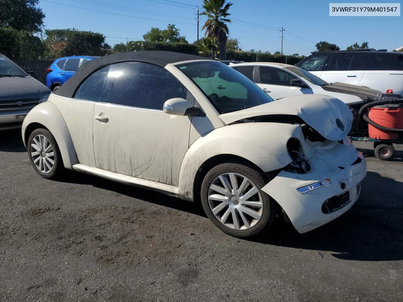 2009 Volkswagen New Beetle S VIN: 3VWRF31Y79M401547 Lot: 77449124