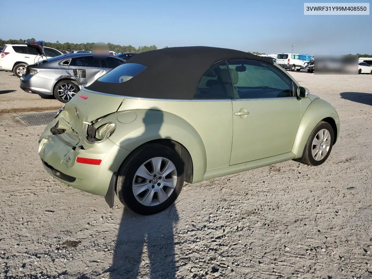 2009 Volkswagen New Beetle S VIN: 3VWRF31Y99M408550 Lot: 78807124