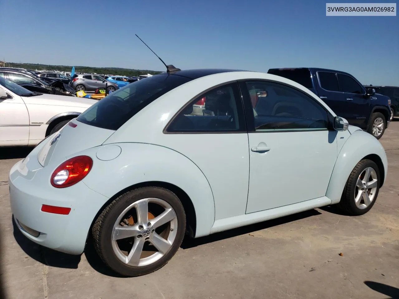 2010 Volkswagen New Beetle VIN: 3VWRG3AG0AM026982 Lot: 57914274