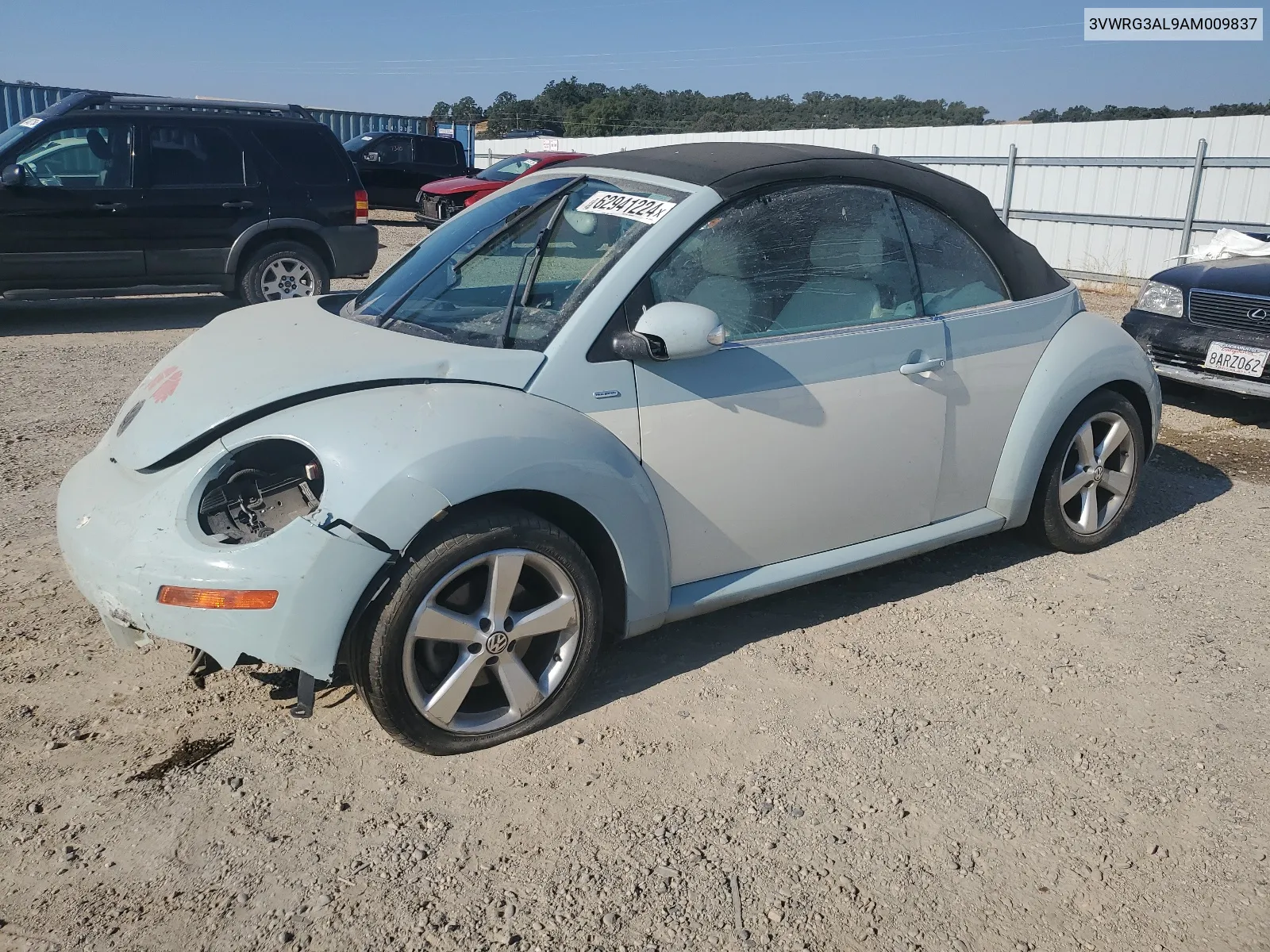 2010 Volkswagen New Beetle VIN: 3VWRG3AL9AM009837 Lot: 62941224