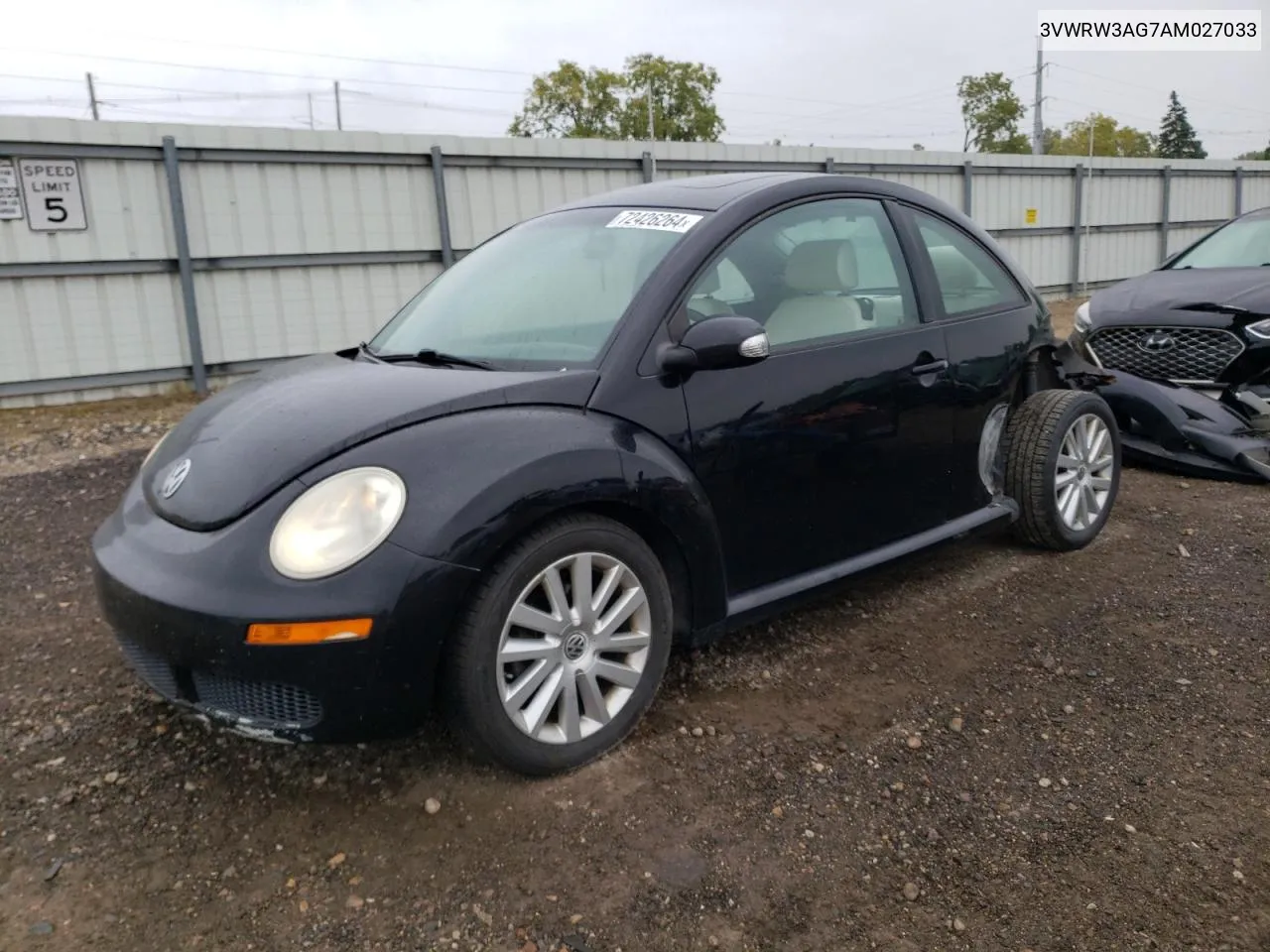 2010 Volkswagen New Beetle VIN: 3VWRW3AG7AM027033 Lot: 72426264