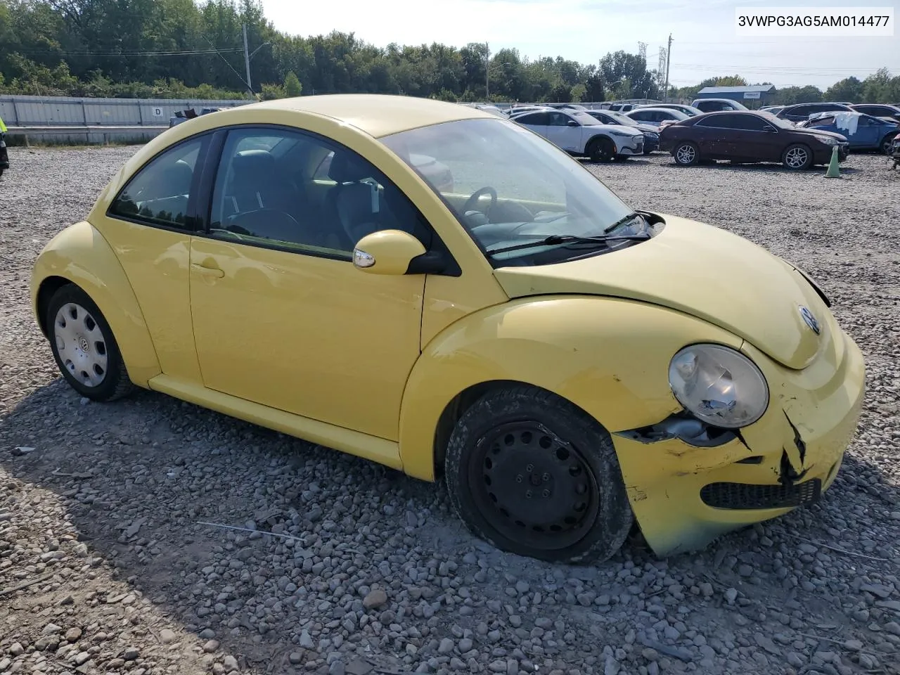 2010 Volkswagen New Beetle VIN: 3VWPG3AG5AM014477 Lot: 72705134