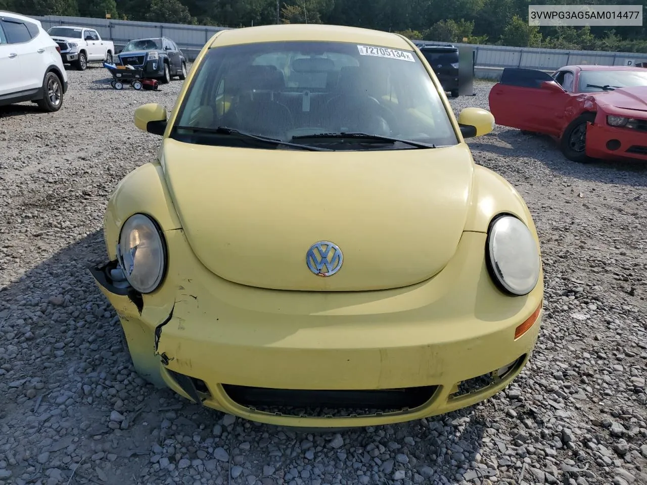 2010 Volkswagen New Beetle VIN: 3VWPG3AG5AM014477 Lot: 72705134