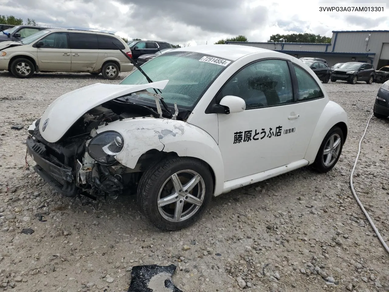 2010 Volkswagen New Beetle VIN: 3VWPG3AG7AM013301 Lot: 72914554