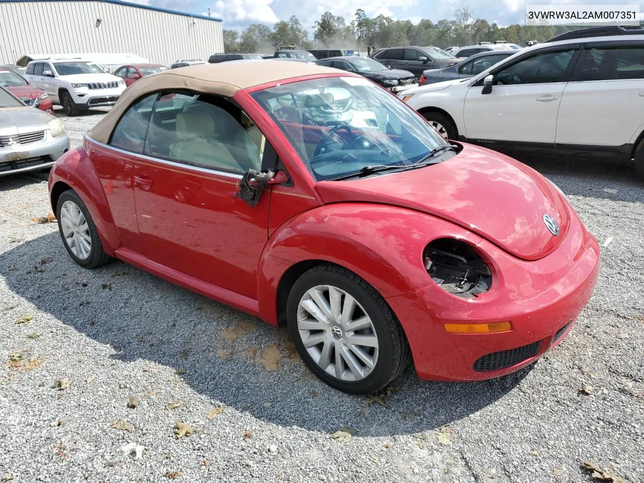 2010 Volkswagen New Beetle VIN: 3VWRW3AL2AM007351 Lot: 74328574