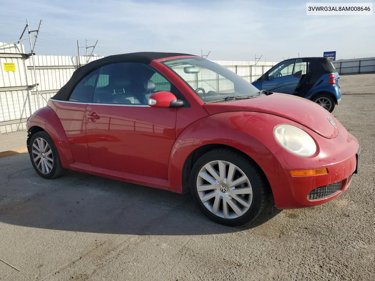 2010 Volkswagen New Beetle VIN: 3VWRG3AL8AM008646 Lot: 75280974