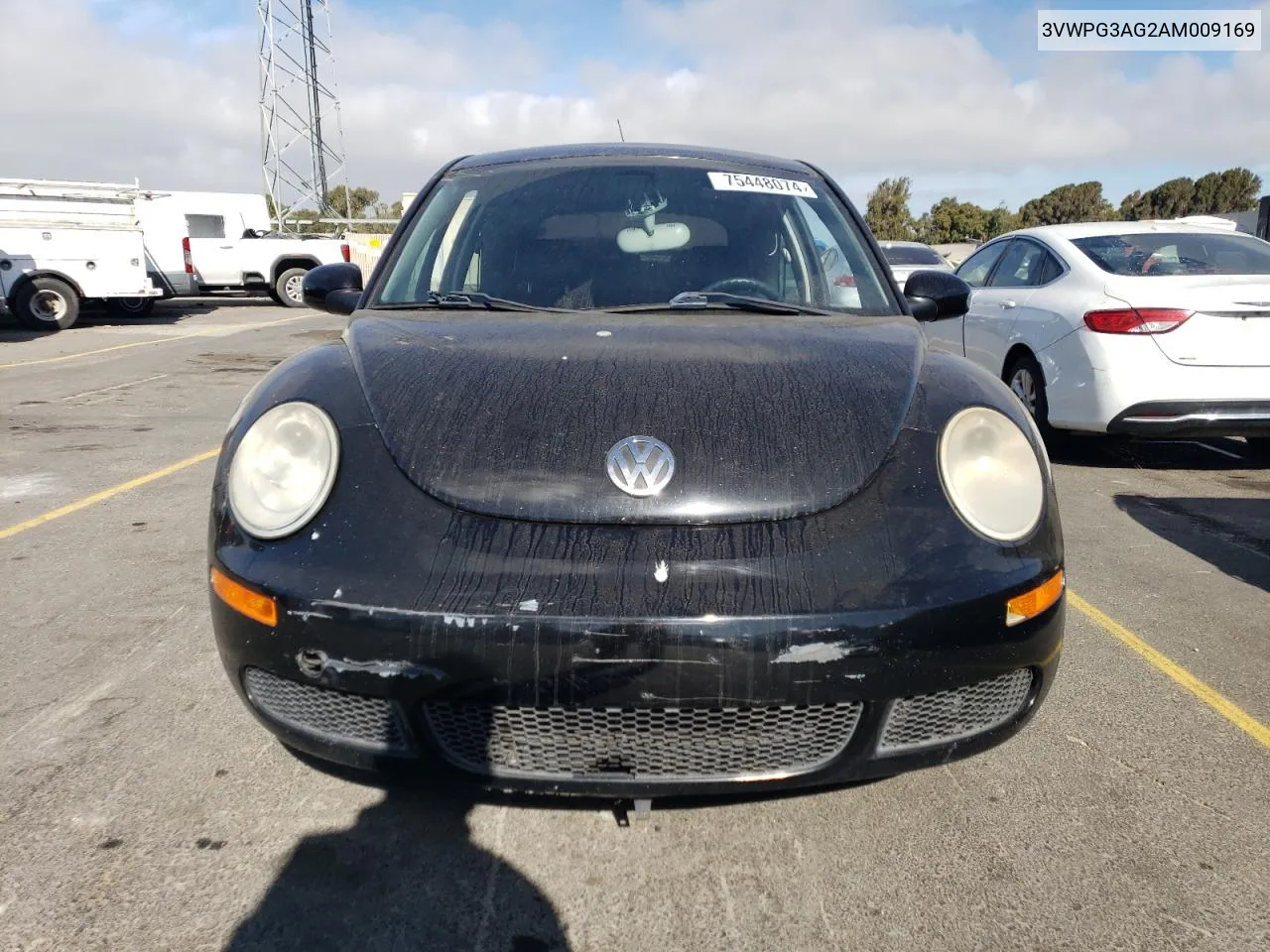 2010 Volkswagen New Beetle VIN: 3VWPG3AG2AM009169 Lot: 75448074