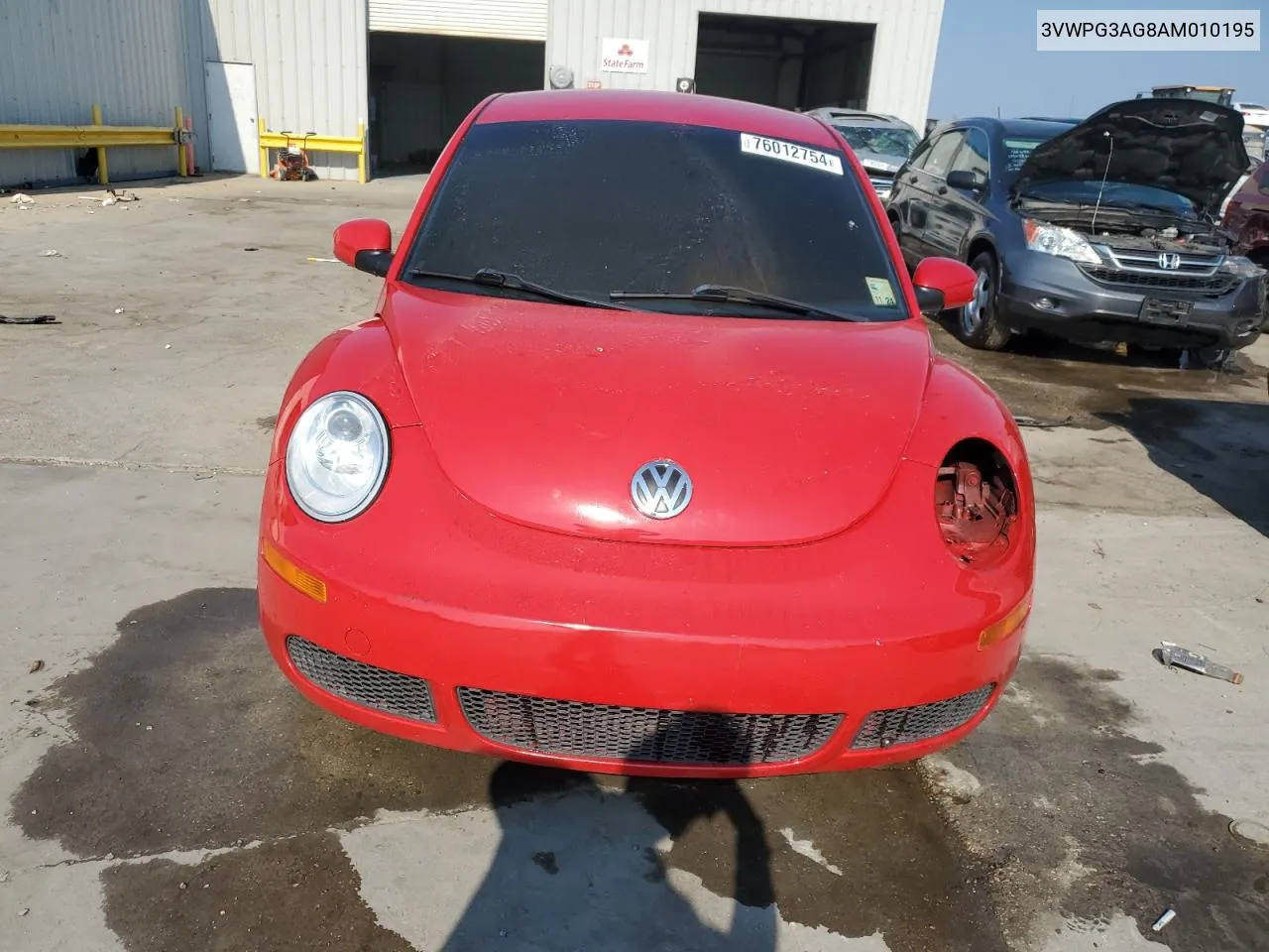 2010 Volkswagen New Beetle VIN: 3VWPG3AG8AM010195 Lot: 76012754