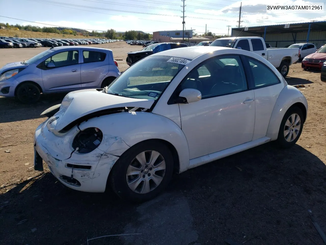 2010 Volkswagen New Beetle VIN: 3VWPW3AG7AM012961 Lot: 76802104