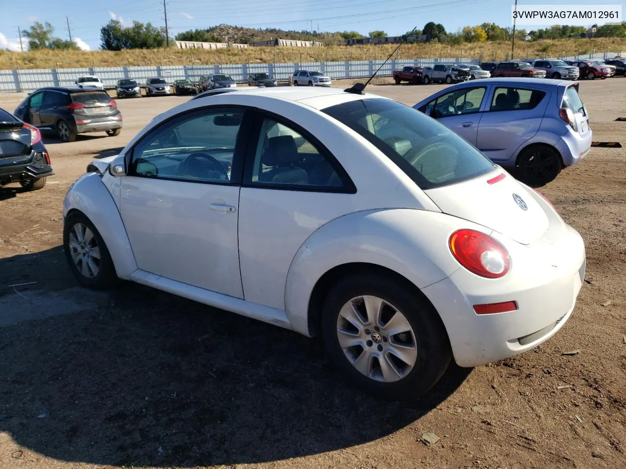 2010 Volkswagen New Beetle VIN: 3VWPW3AG7AM012961 Lot: 76802104