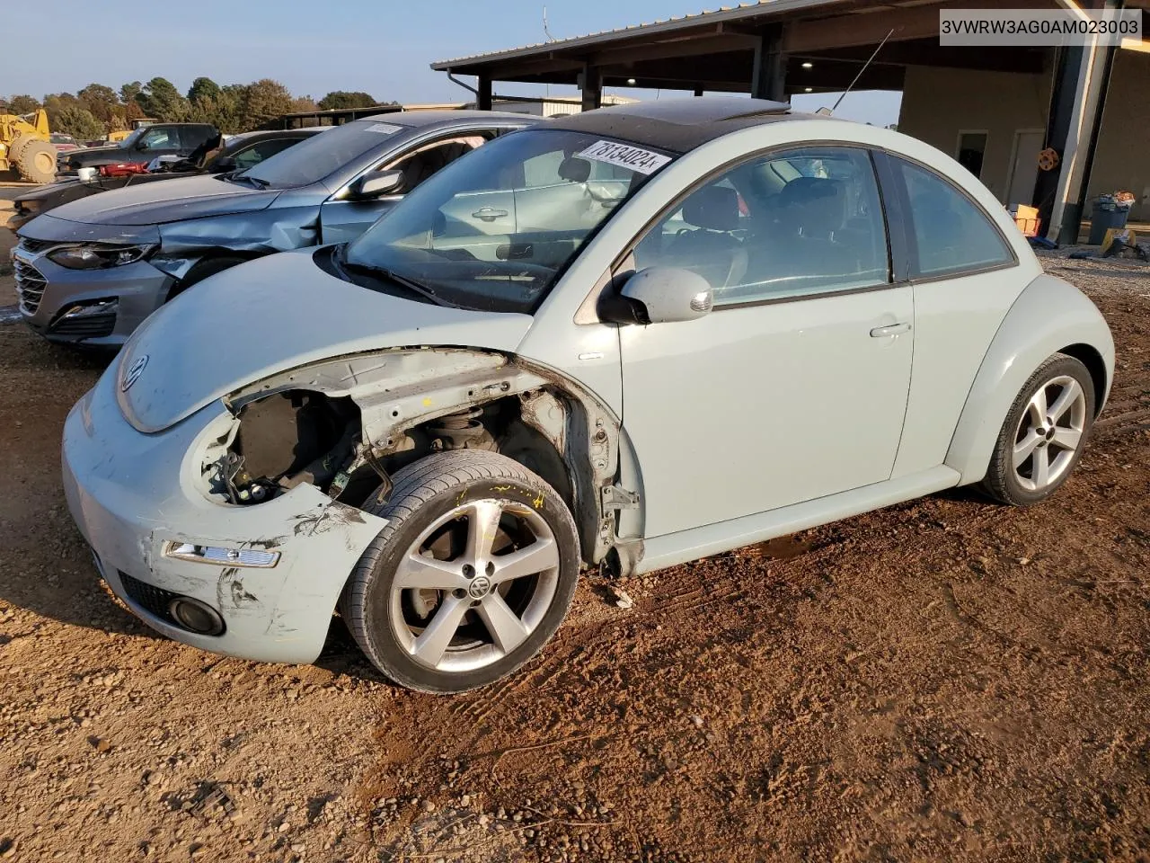 2010 Volkswagen New Beetle VIN: 3VWRW3AG0AM023003 Lot: 78134024