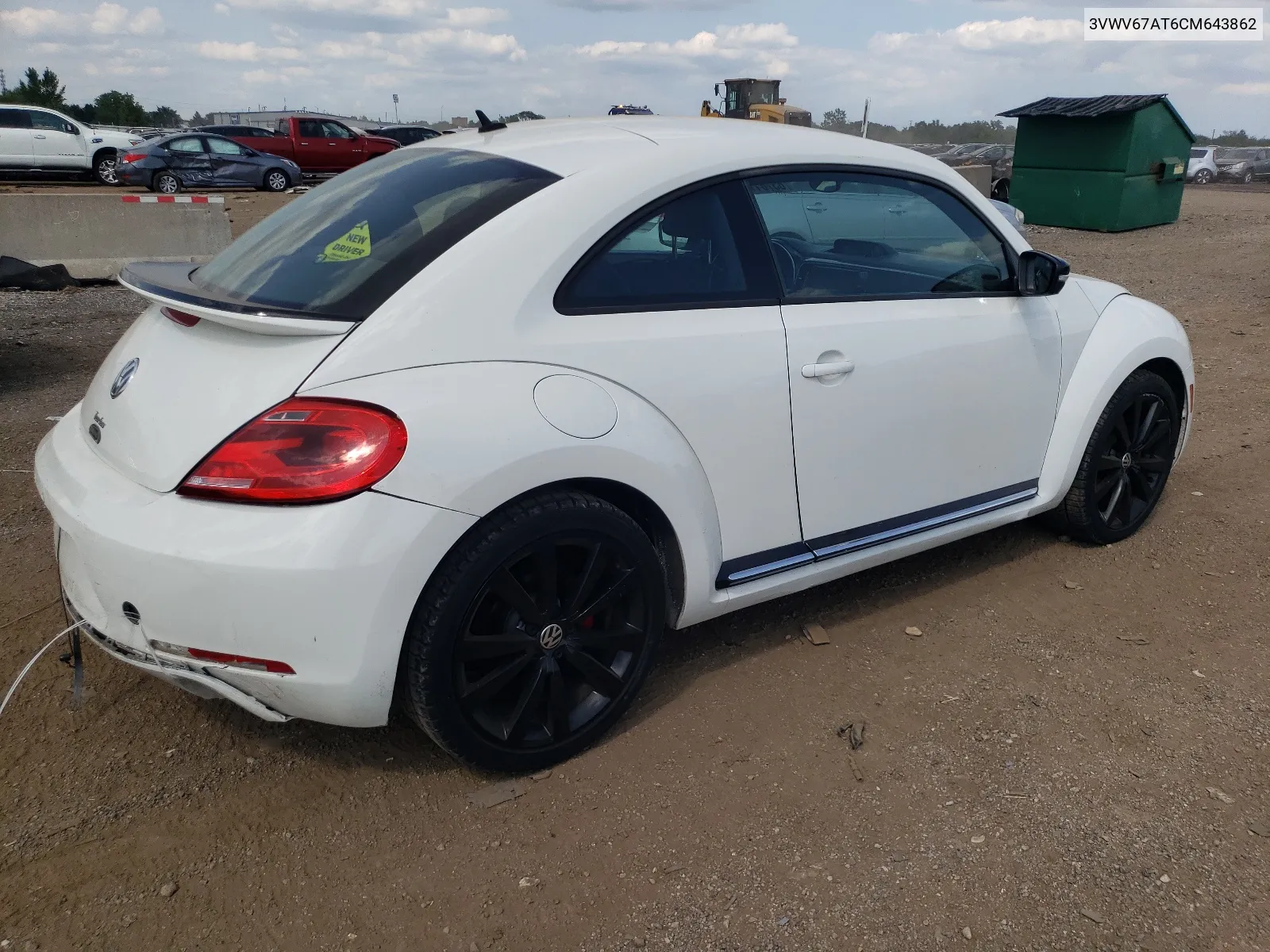 2012 Volkswagen Beetle Turbo VIN: 3VWV67AT6CM643862 Lot: 63781194