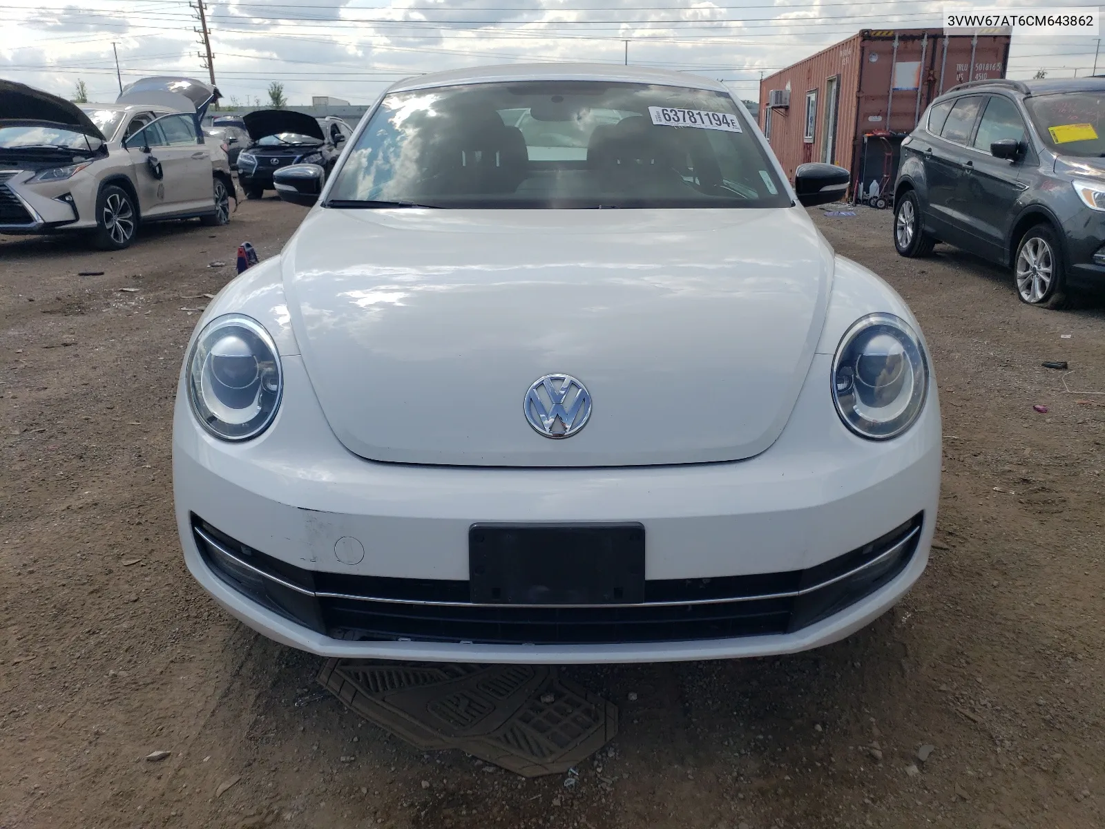 2012 Volkswagen Beetle Turbo VIN: 3VWV67AT6CM643862 Lot: 63781194