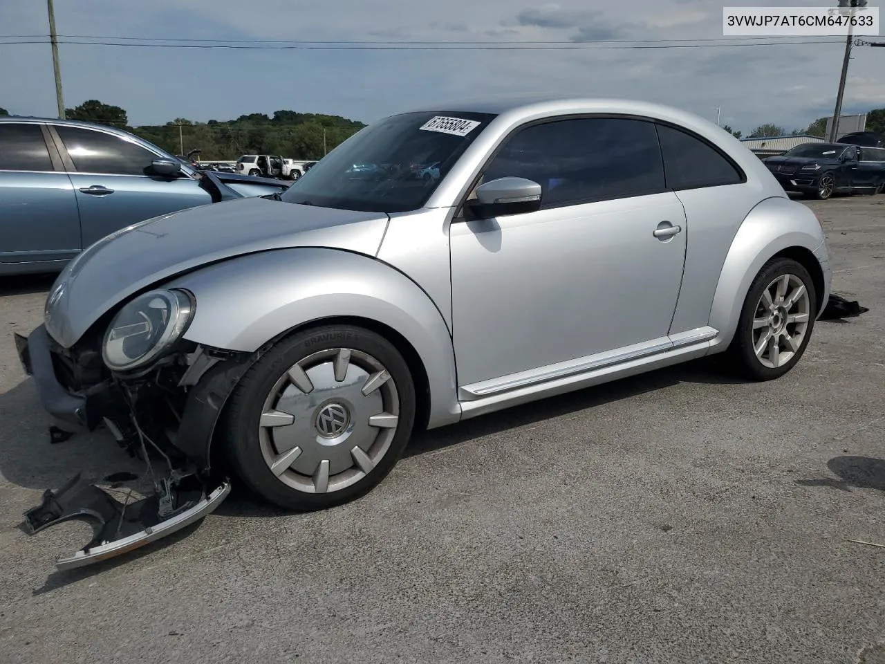 2012 Volkswagen Beetle VIN: 3VWJP7AT6CM647633 Lot: 67655804