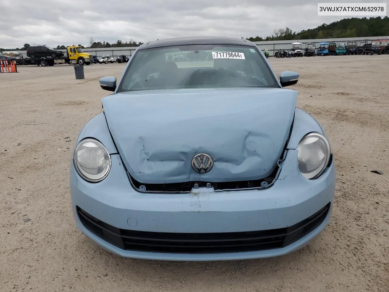 2012 Volkswagen Beetle VIN: 3VWJX7ATXCM652978 Lot: 71779644