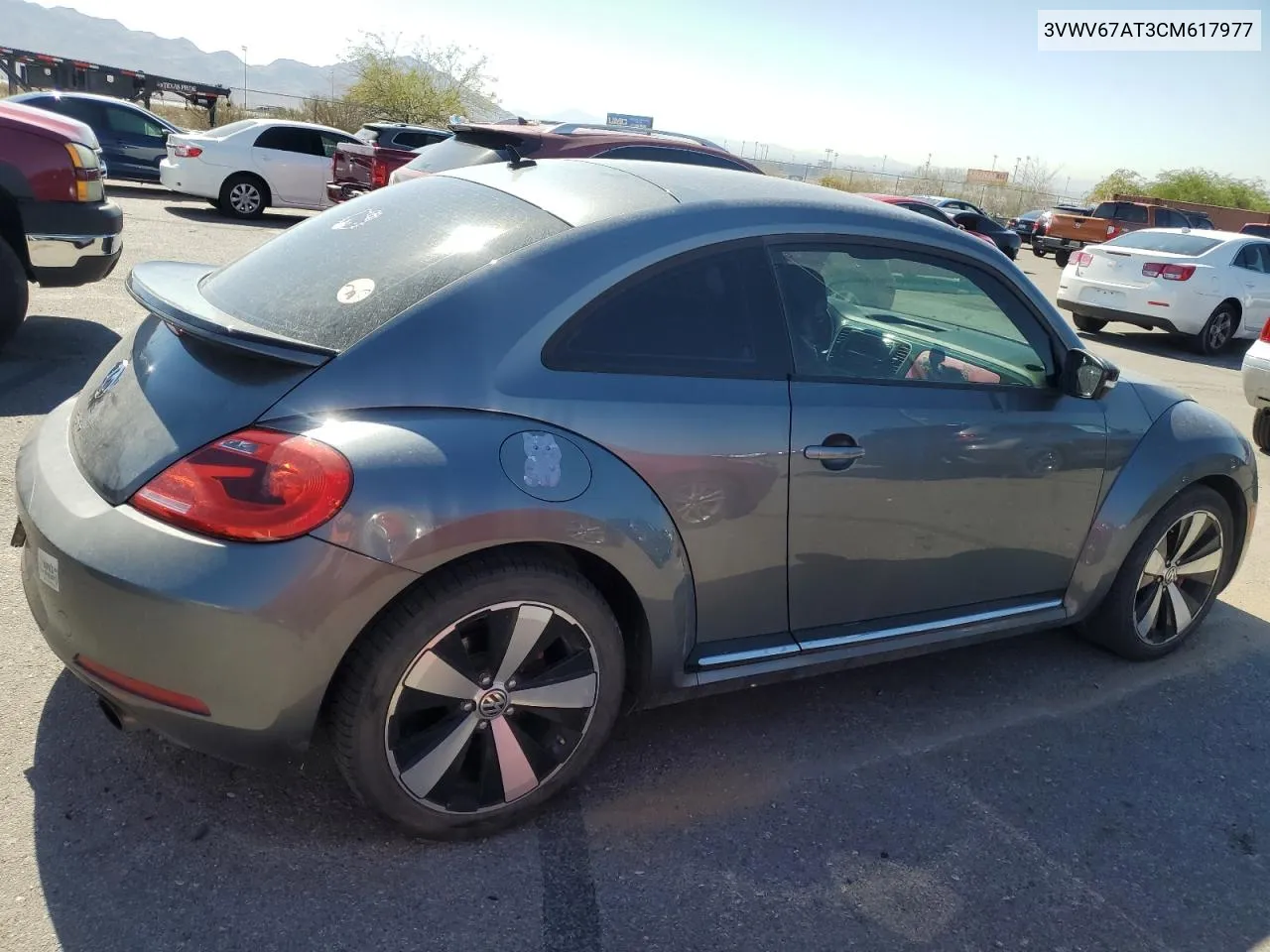 2012 Volkswagen Beetle Turbo VIN: 3VWV67AT3CM617977 Lot: 73135504