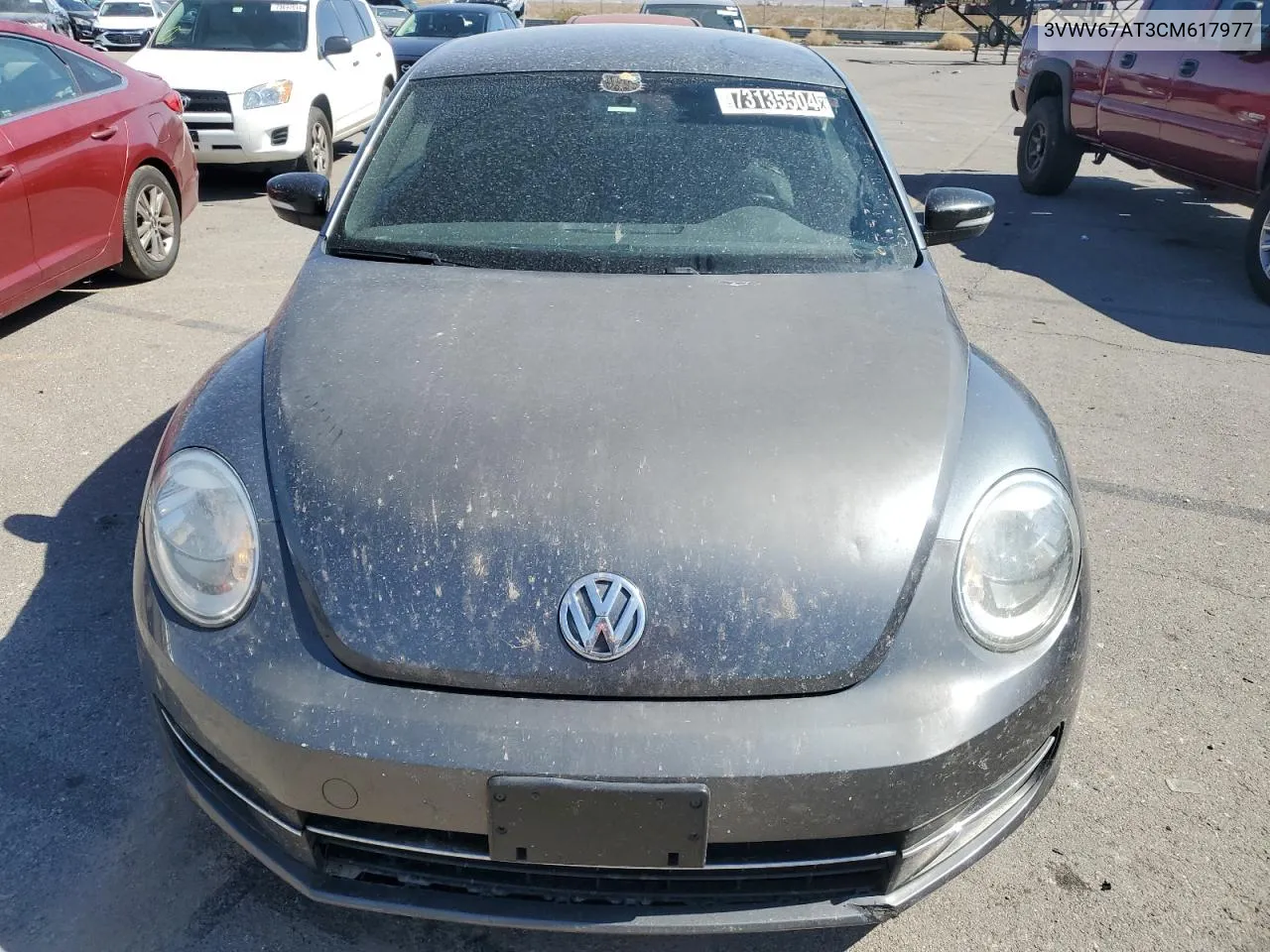 2012 Volkswagen Beetle Turbo VIN: 3VWV67AT3CM617977 Lot: 73135504