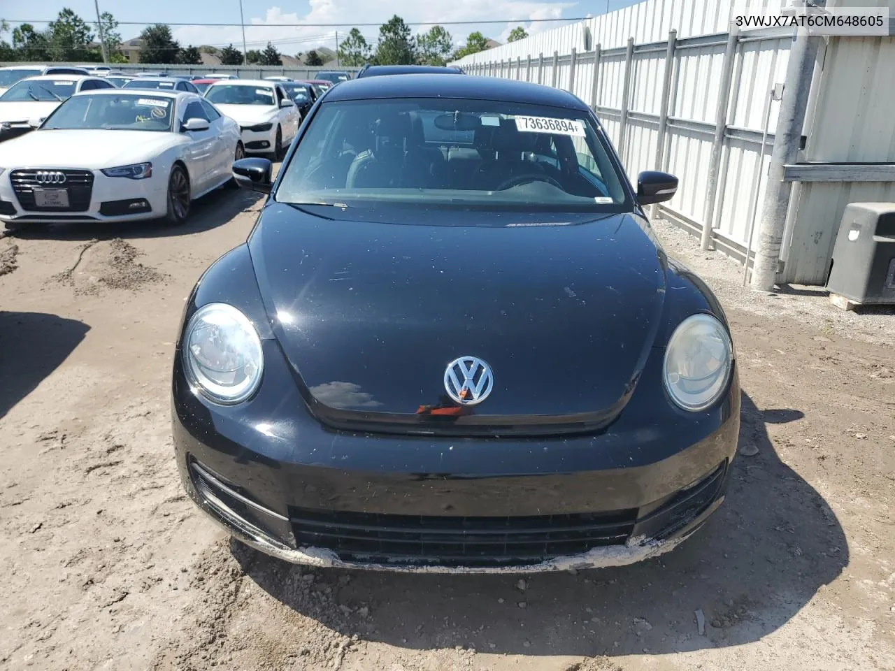 2012 Volkswagen Beetle VIN: 3VWJX7AT6CM648605 Lot: 73636894