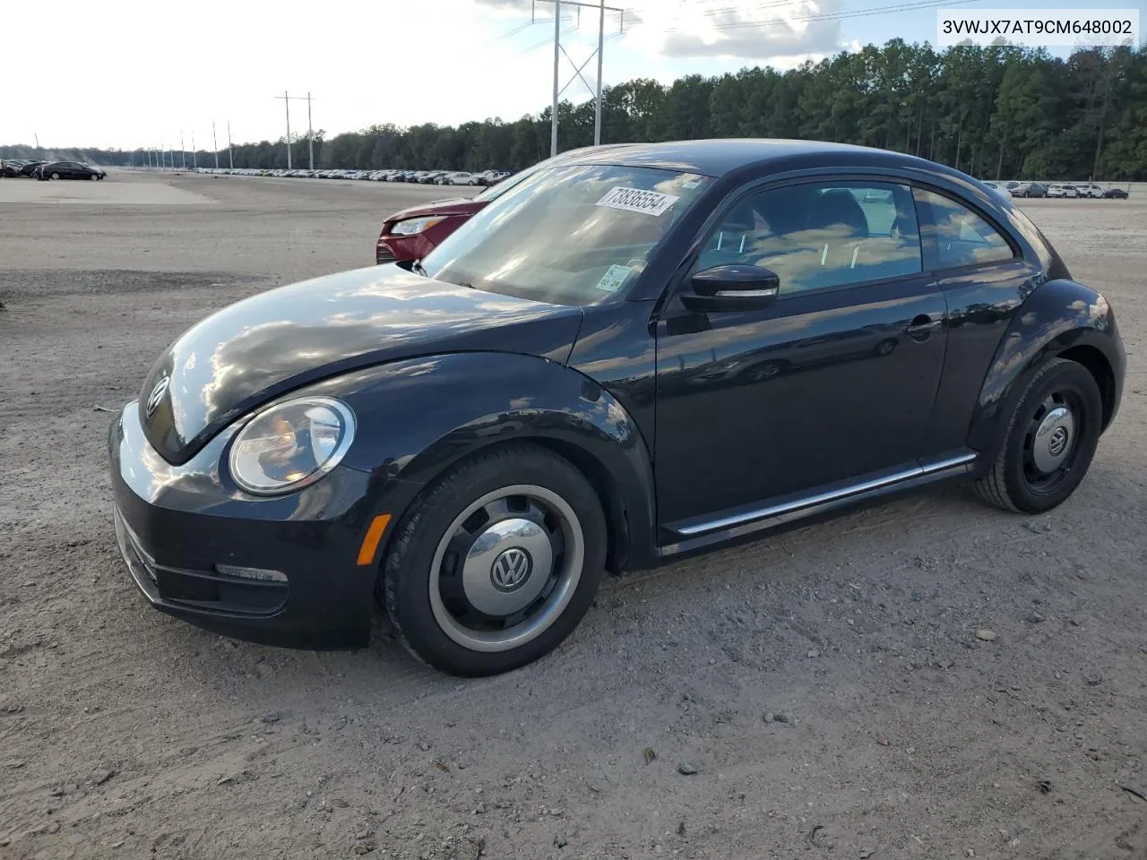 2012 Volkswagen Beetle VIN: 3VWJX7AT9CM648002 Lot: 73836554